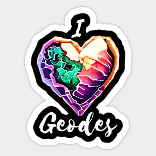 I Heart Geodes Sticker